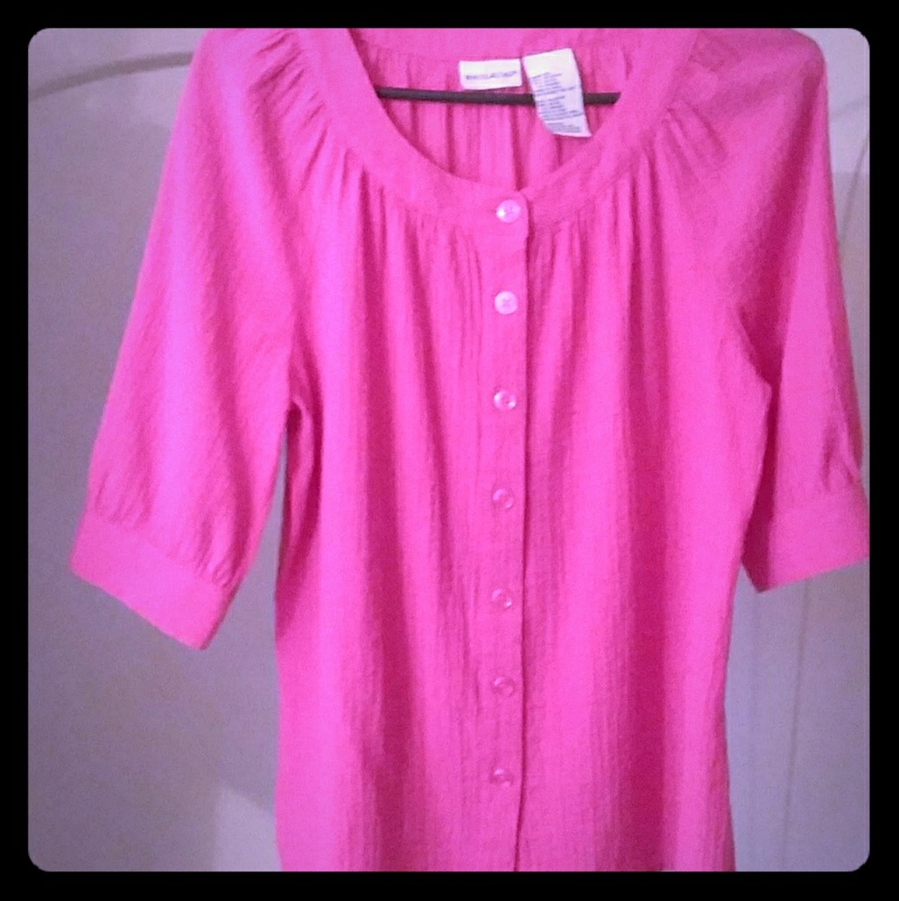 Ladies hot pink blouse.